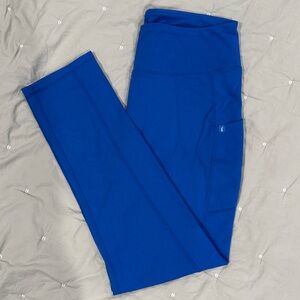 Jaanuu Women’s High Waist Royal Blue Yoga Pants XL